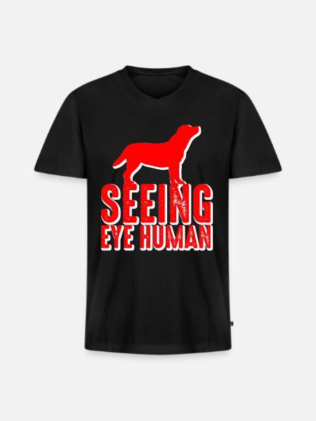 Seeing Eye Human 26 - Men's Premium Organic T-shirt with V-neck - black