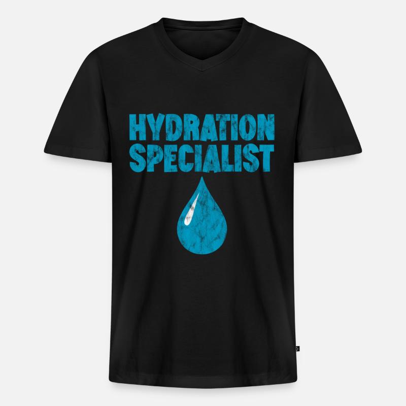 Hydration Specialist 3 - Männer Premium Bio T-Shirt mit V-Ausschnitt - Schwarz
