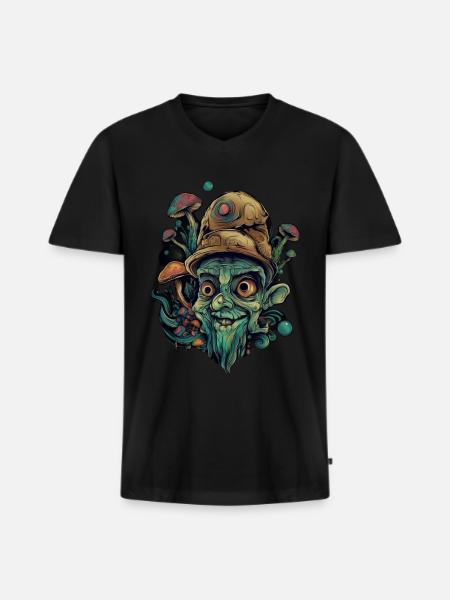 Bouffon Trippy - T-shirt encolure en V Premium bio Homme - noir