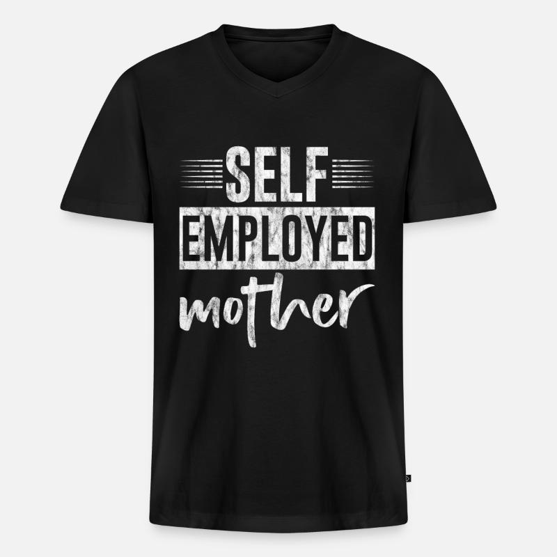 Self Employed Mother 3 - Männer Premium Bio T-Shirt mit V-Ausschnitt - Schwarz