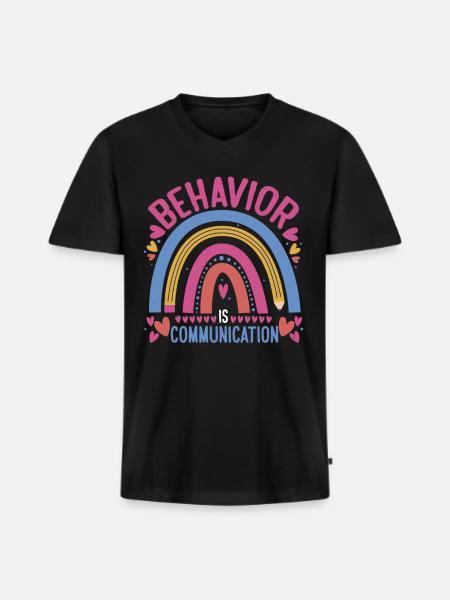 Behavior Is Communication 24 - Men's Premium Organic T-shirt with V-neck - black