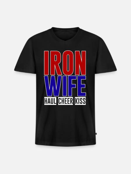 Ironwife, Haul Cheer Baiser 2 - T-shirt encolure en V Premium bio Homme - noir