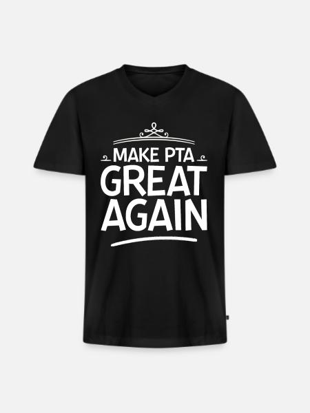 Make PTA Great Again 4 - Männer Premium Bio T-Shirt mit V-Ausschnitt - Schwarz