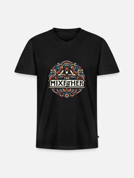 The Mixfather 5 - Men's Premium Organic T-shirt with V-neck - black