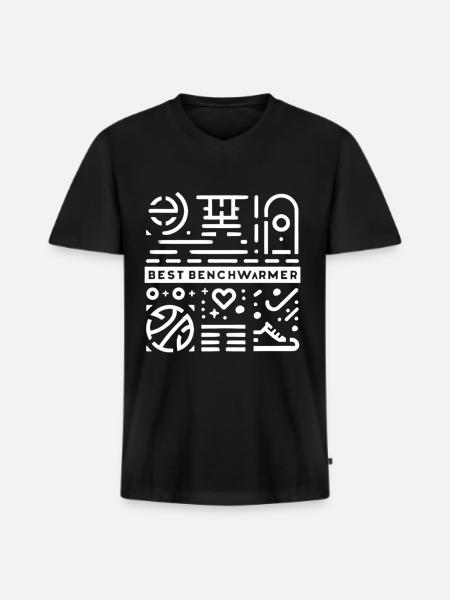Best Benchwarmer 6 - Men's Premium Organic T-shirt with V-neck - black