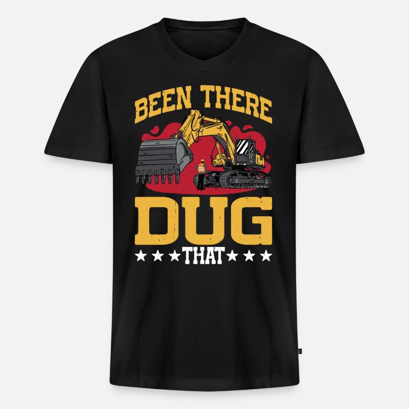Been There Dug That 12 - Männer Premium Bio T-Shirt mit V-Ausschnitt - Schwarz