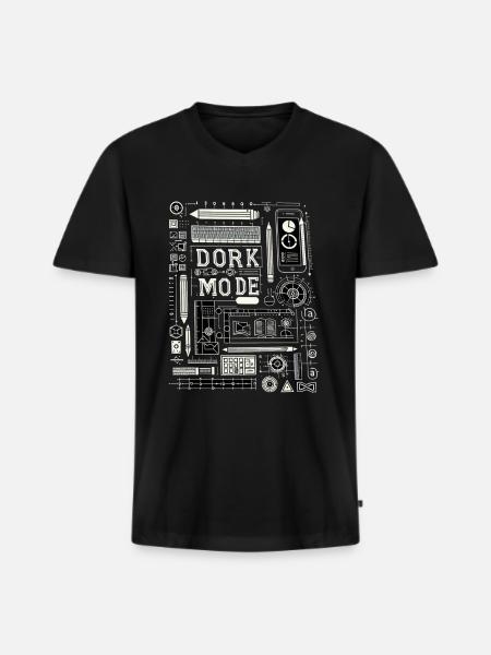 Dork Mode 13 - Men's Premium Organic T-shirt with V-neck - black