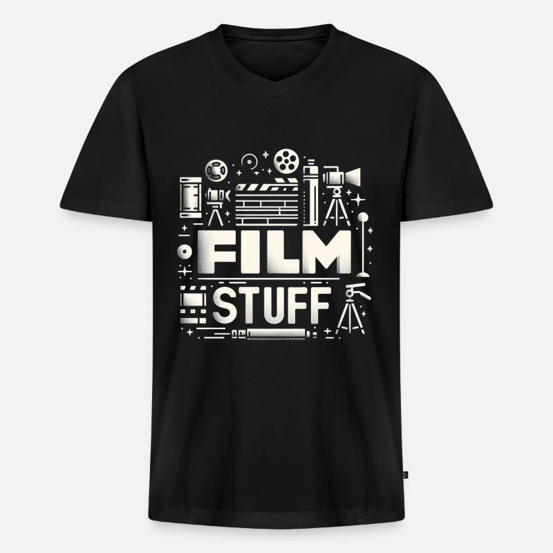 I Film Stuff 20 - Männer Premium Bio T-Shirt mit V-Ausschnitt - Schwarz