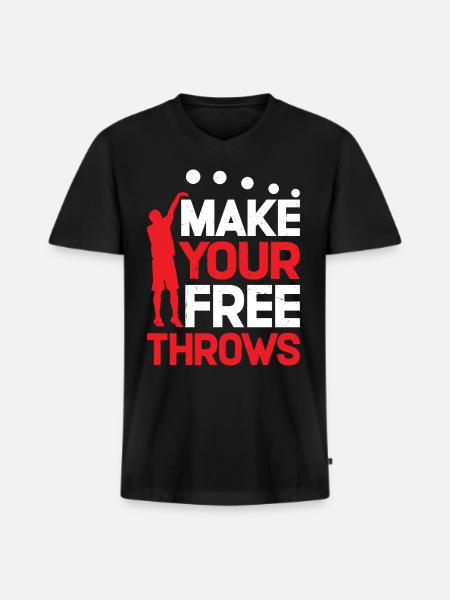 Make Your Free Throws 7 - Men's Premium Organic T-shirt with V-neck - black