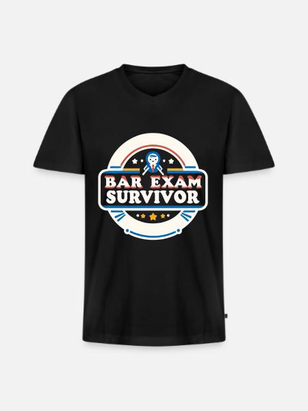 Bar Exam Survivor 9 - Men's Premium Organic T-shirt with V-neck - black