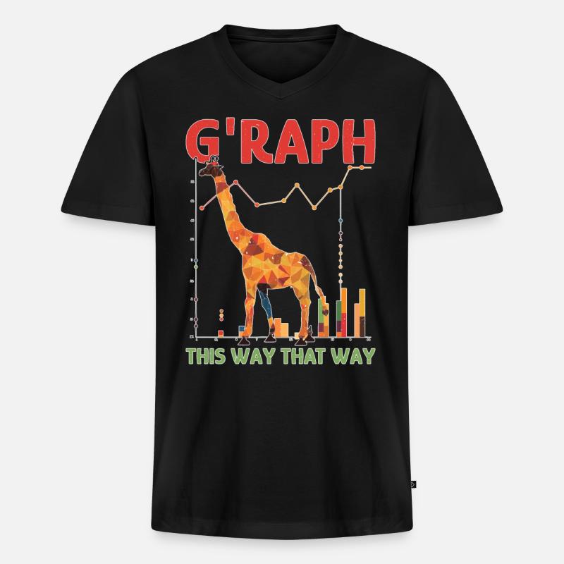G'Raph This Way That Way - Männer Premium Bio T-Shirt mit V-Ausschnitt - Schwarz
