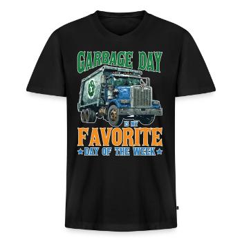 Garbage Day Is My Favorite Day Of The Week 2 - Männer Premium Bio T-Shirt mit V-Ausschnitt - Schwarz - Vorne - Nico (187cm)