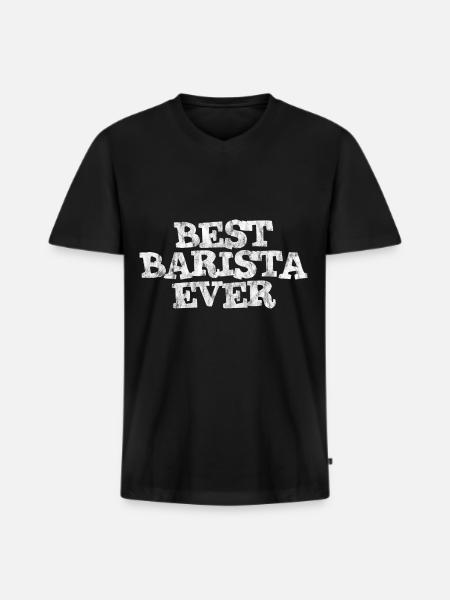 Best Barista Ever 3 - Men's Premium Organic T-shirt with V-neck - black