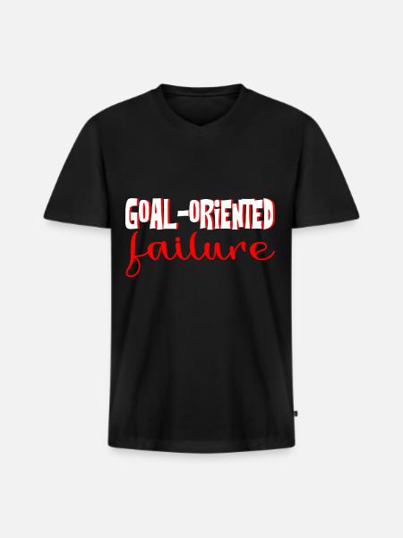 Goal Oriented Failure 4 - Men's Premium Organic T-shirt with V-neck - black