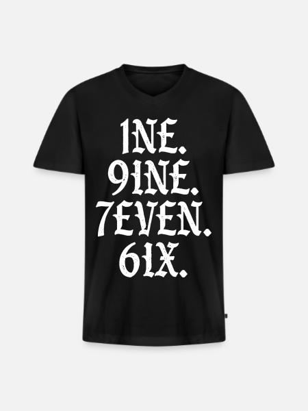 Millésime 1976 - T-shirt encolure en V Premium bio Homme - noir