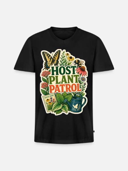 HOST PLANT PATROL Plants - Men's Premium Organic T-shirt with V-neck - black