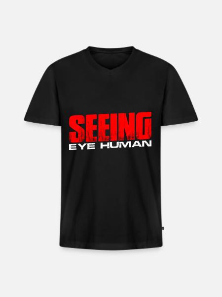 Seeing Eye Human 14 - Men's Premium Organic T-shirt with V-neck - black