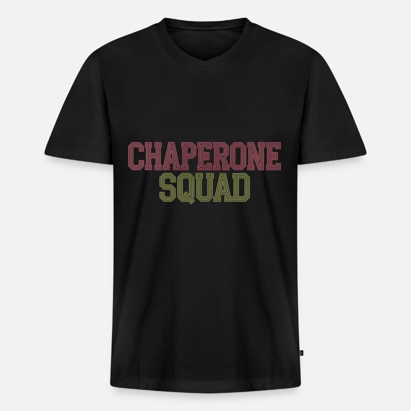 Chaperone Squad 16 - Männer Premium Bio T-Shirt mit V-Ausschnitt - Schwarz