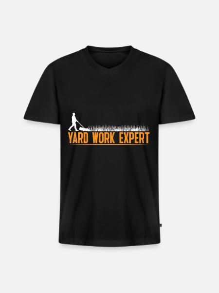 Yard Work Expert 23 - Men's Premium Organic T-shirt with V-neck - black
