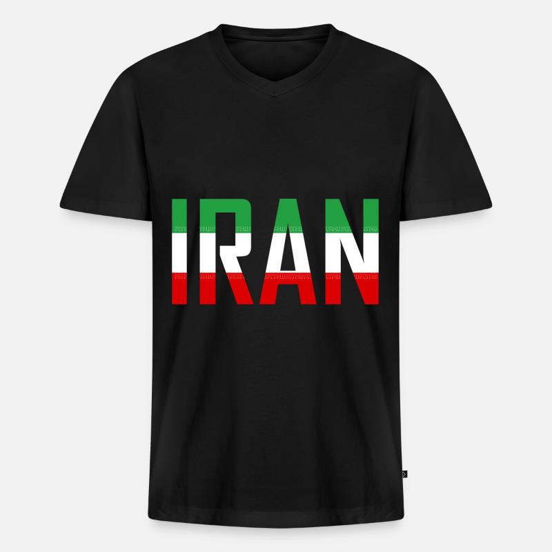 Iran Persien - Männer Premium Bio T-Shirt mit V-Ausschnitt - Schwarz