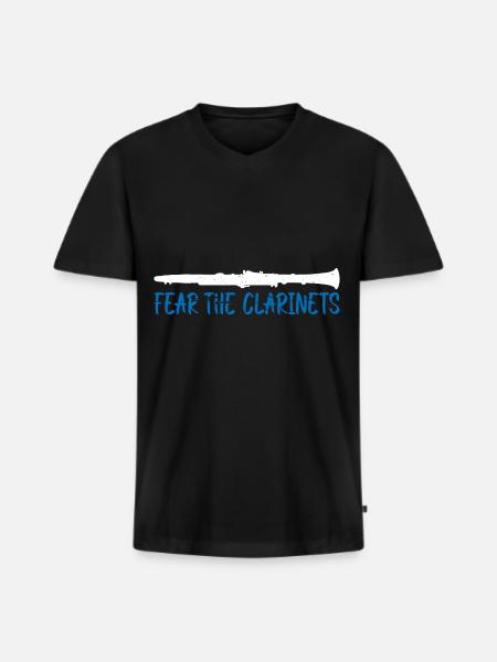 Peur Les Clarinettes 8 - T-shirt encolure en V Premium bio Homme - noir