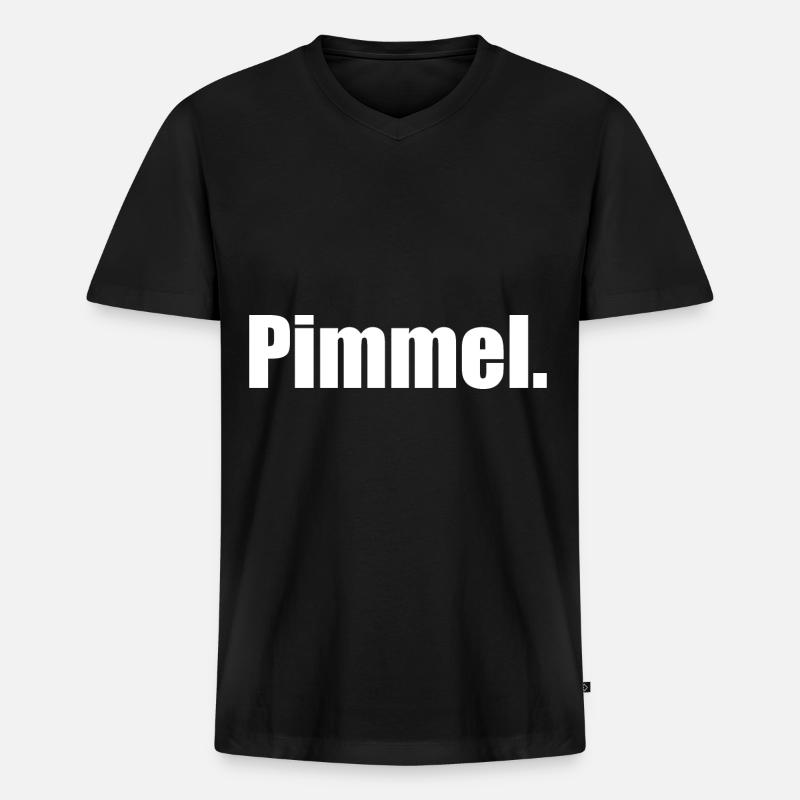 Pimmel. - Männer Premium Bio T-Shirt mit V-Ausschnitt - Schwarz