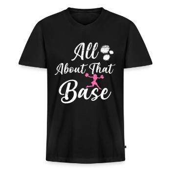 Cheerleader - Männer Premium Bio T-Shirt mit V-Ausschnitt - Schwarz - Vorne - Nico (187cm)