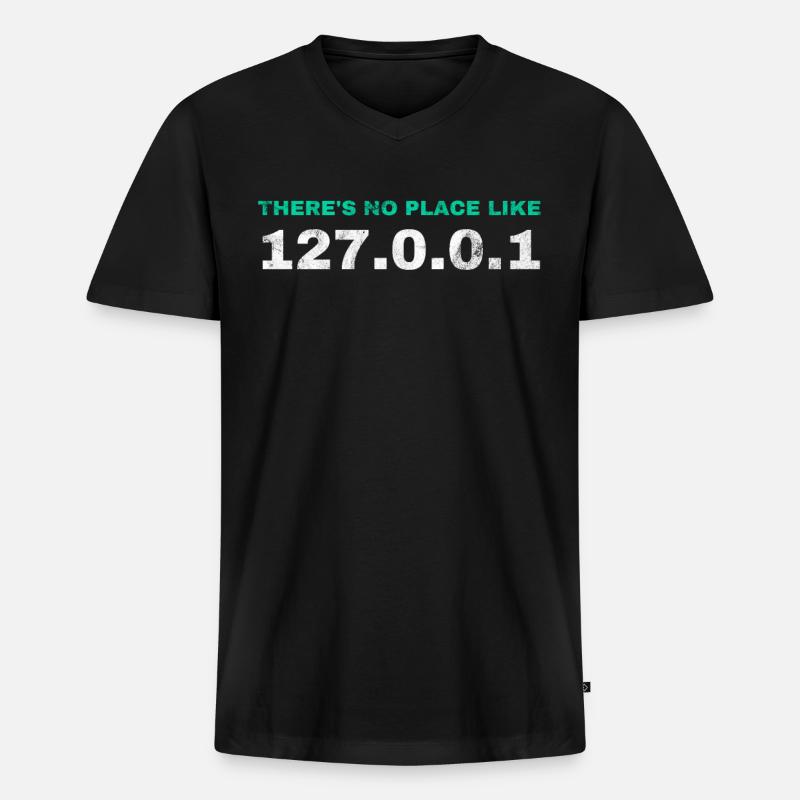 Funny Gift Programmer Computer Nerds - Men's Premium Organic T-shirt with V-neck - black