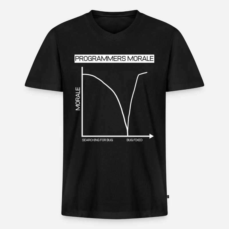 Lustiges Geschenk Programmierer Computer Diagramm - Männer Premium Bio T-Shirt mit V-Ausschnitt - Schwarz