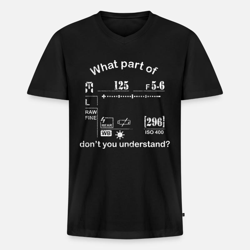 Fotograf Display - Männer Premium Bio T-Shirt mit V-Ausschnitt - Schwarz