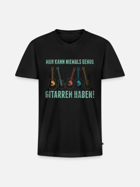 Guitar guitarist - Men's Premium Organic T-shirt with V-neck - black