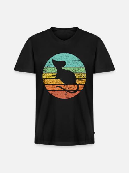 Rate - T-shirt encolure en V Premium bio Homme - noir