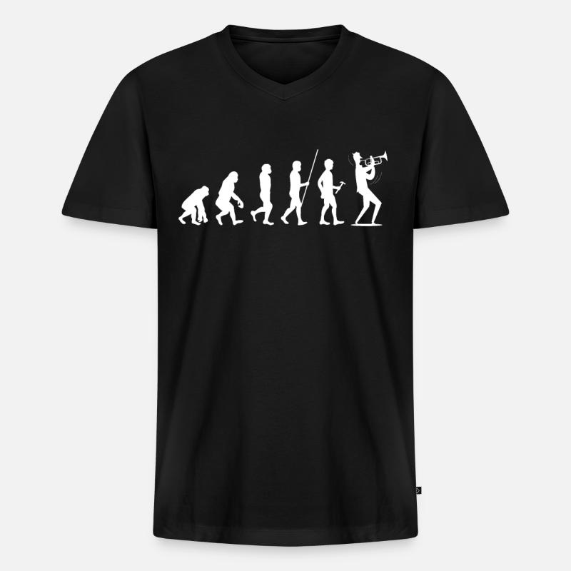 Posaune - Männer Premium Bio T-Shirt mit V-Ausschnitt - Schwarz