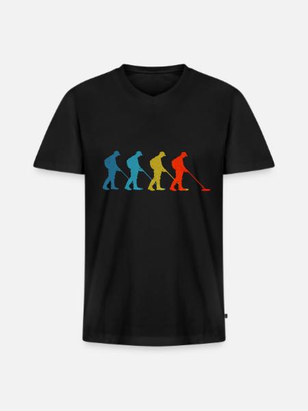Probe metaldetektor sonde gave - Premium økologisk T-shirt med V-hals til mænd - sort
