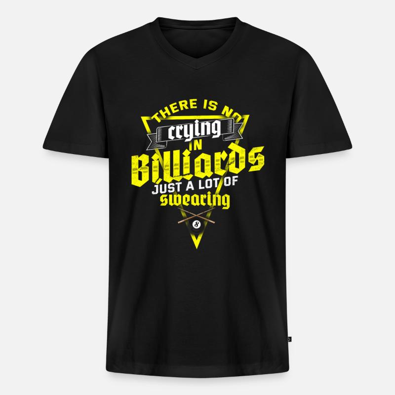 Billard Billardkugel Kreide Snooker - Männer Premium Bio T-Shirt mit V-Ausschnitt - Schwarz