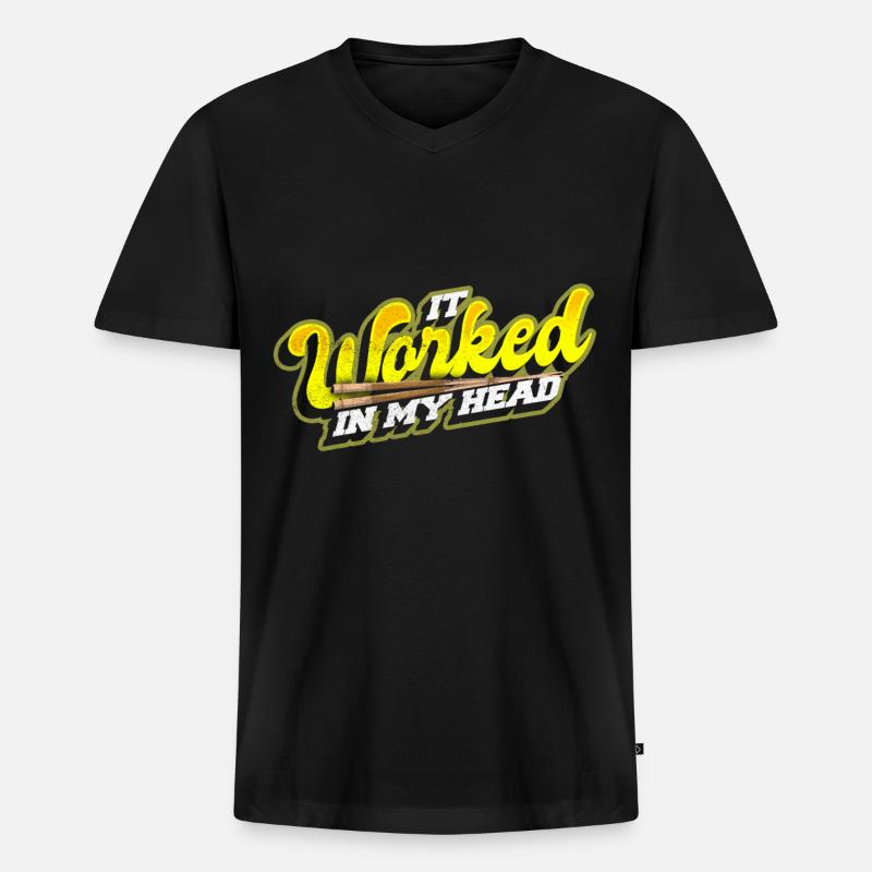 Billard - Männer Premium Bio T-Shirt mit V-Ausschnitt - Schwarz