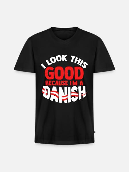Denmark Copenhagen - Men's Premium Organic T-shirt with V-neck - black