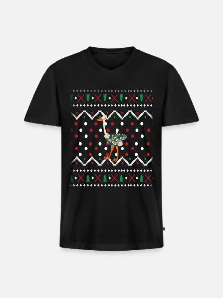 Noël laid - T-shirt encolure en V Premium bio Homme - noir