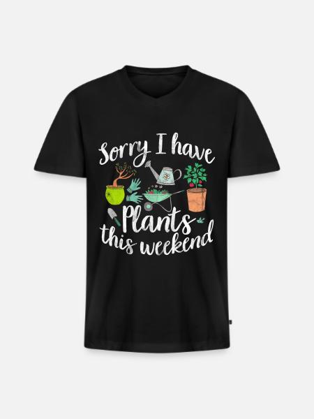 gardener - Men's Premium Organic T-shirt with V-neck - black