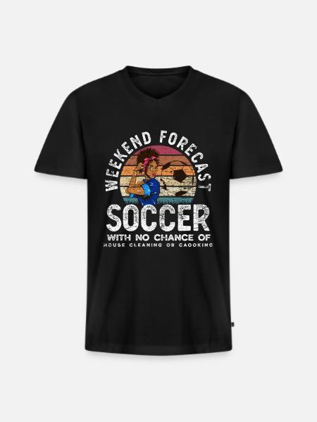 Football Women's Weekend - Men's Premium Organic T-shirt with V-neck - black