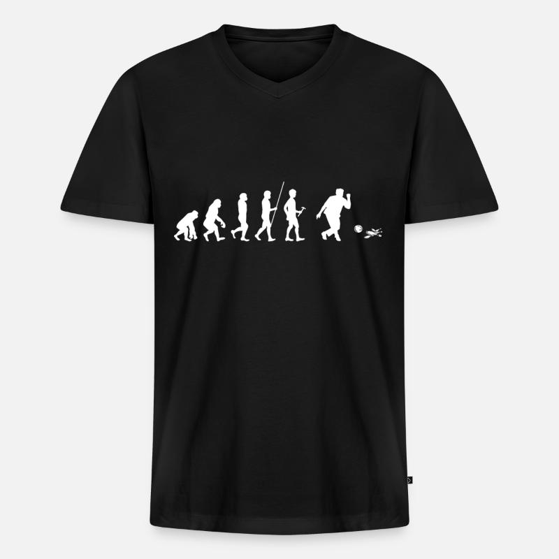 Bowling - Männer Premium Bio T-Shirt mit V-Ausschnitt - Schwarz