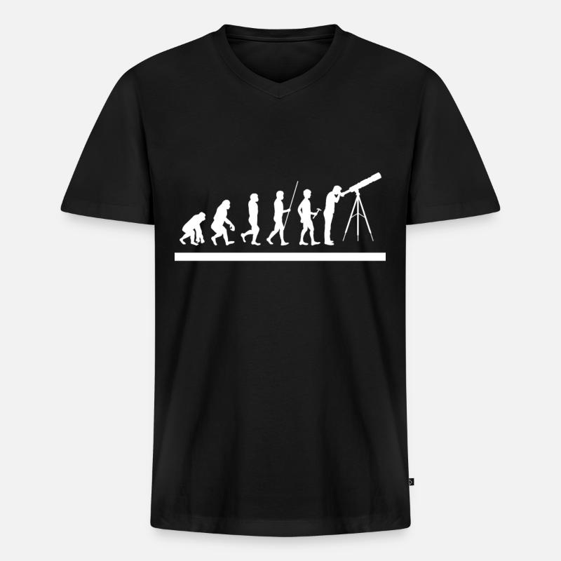 Astronomie - Männer Premium Bio T-Shirt mit V-Ausschnitt - Schwarz
