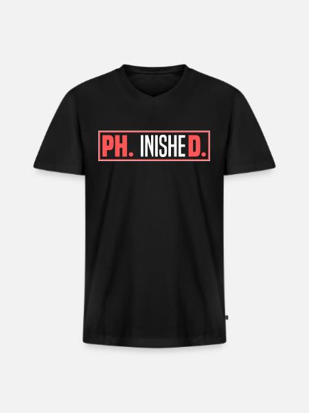Doctoral Student Doctorate - Men's Premium Organic T-shirt with V-neck - black