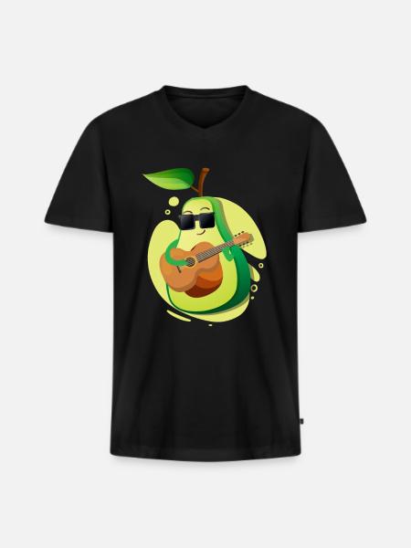 avocado - Men's Premium Organic T-shirt with V-neck - black