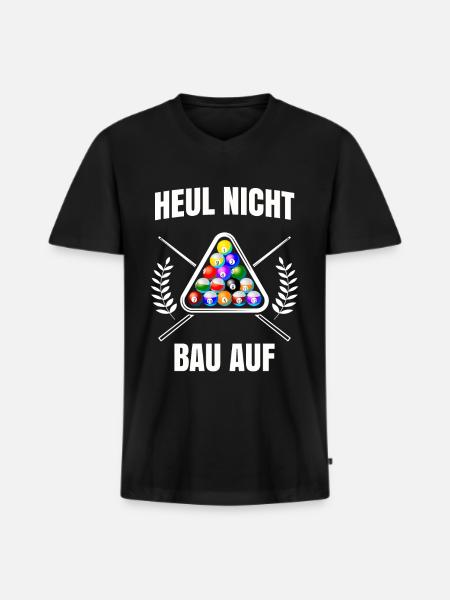 Billard - Männer Premium Bio T-Shirt mit V-Ausschnitt - Schwarz