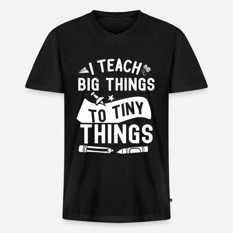 Lehrer - Männer Premium Bio T-Shirt mit V-Ausschnitt - Schwarz