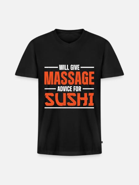 Massothérapeute - T-shirt encolure en V Premium bio Homme - noir