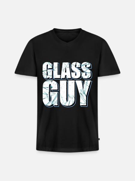 Glass Guy - Glassblowing - Männer Premium Bio T-Shirt mit V-Ausschnitt - Schwarz