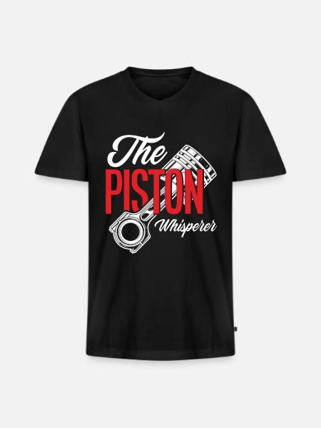 Mécanicien automobile Piston Whisperer - T-shirt encolure en V Premium bio Homme - noir
