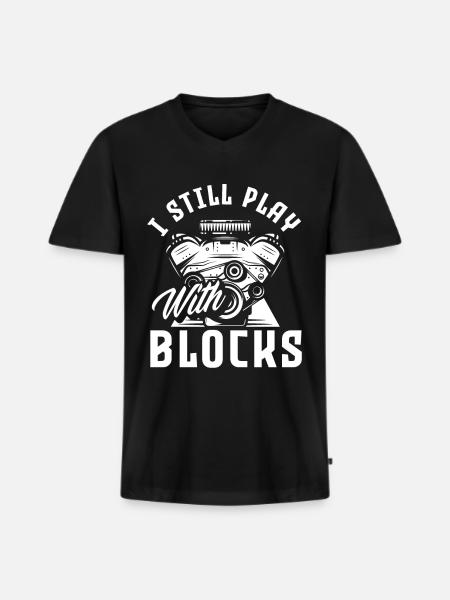 Car Mechanic Engines - Men's Premium Organic T-shirt with V-neck - black